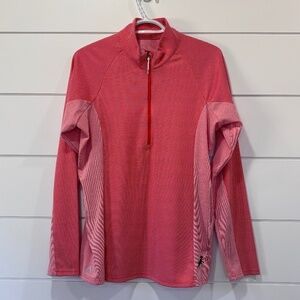 Antigua long sleeve 1/2 zip activewear top golf top size L